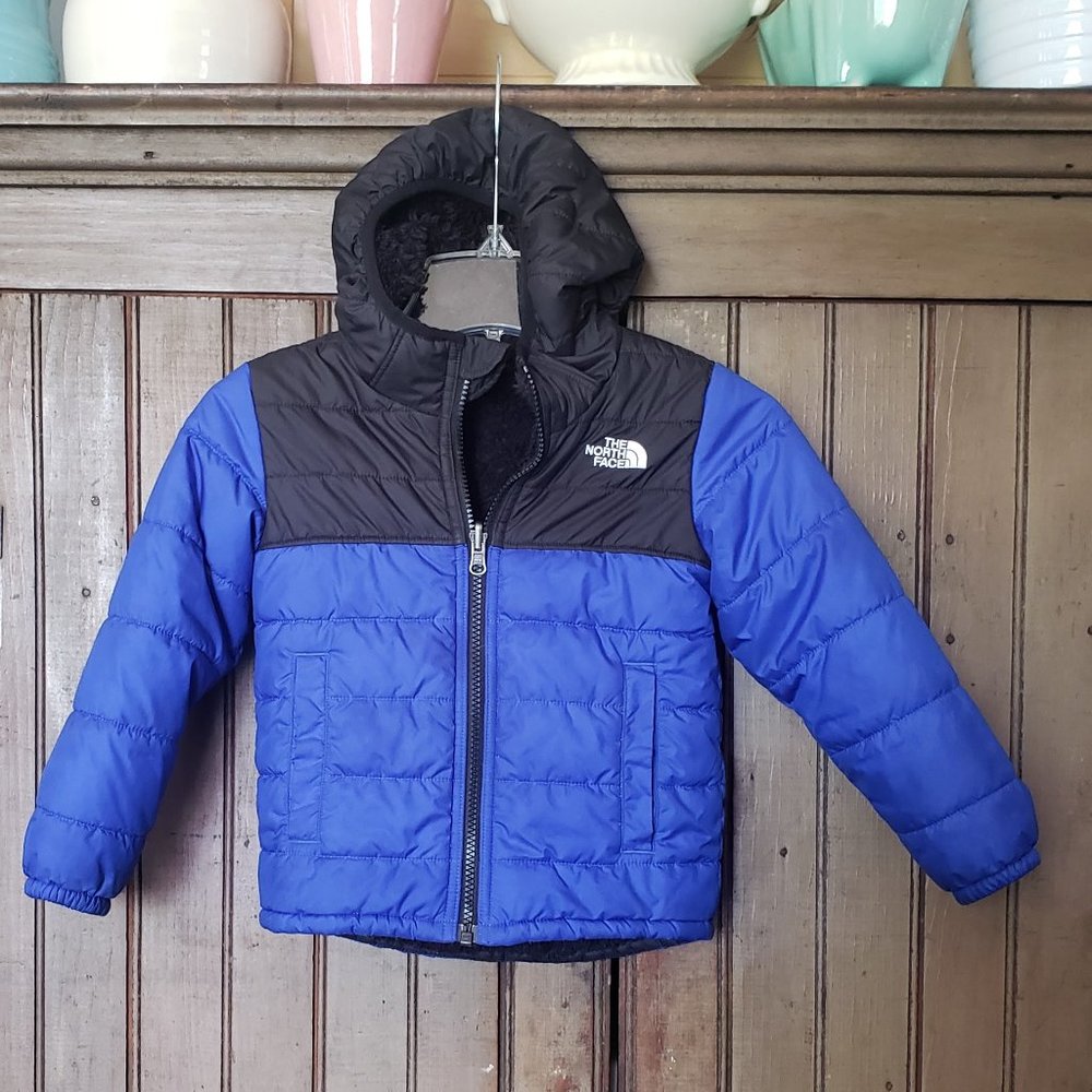 EUC, North Face, Reversible Puffer, Blue & Black, 4T